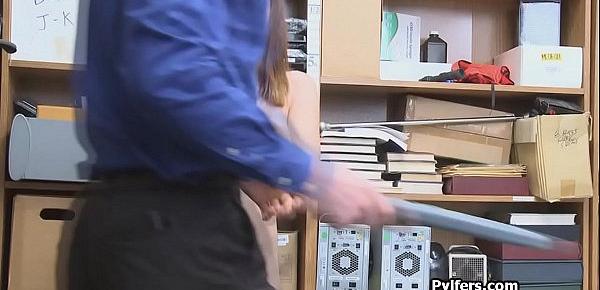  Exploring juicy teen pussy on the office desk